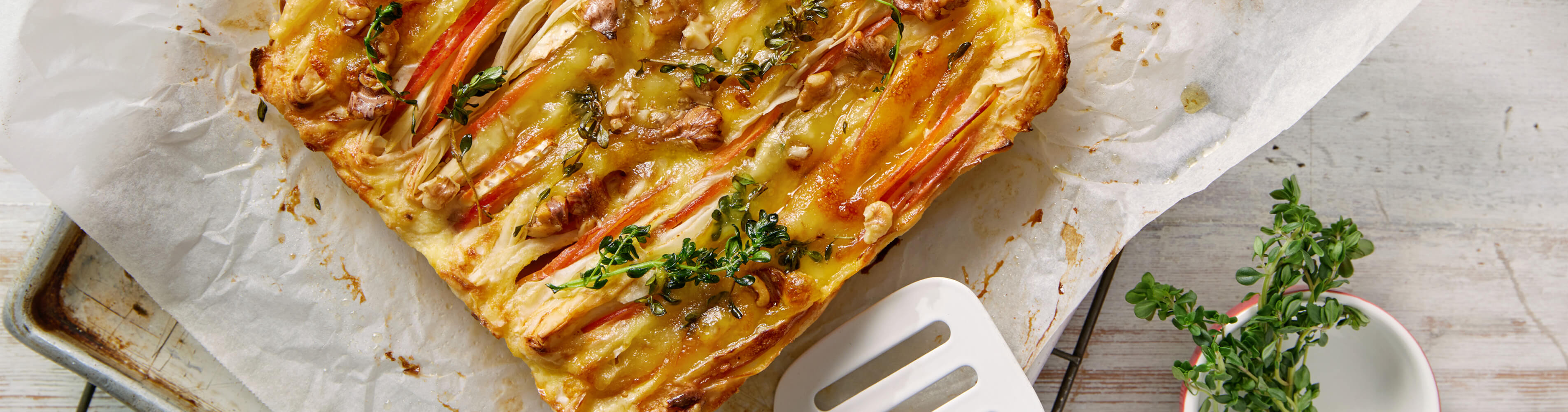 Apple and Brie Filo Tart